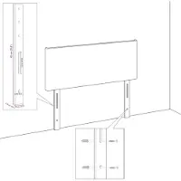 vidaXL Hoofdbord Donkergrijs 180 cm Stof
