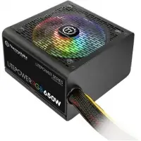 Thermaltake Litepower RGB 650W - Alimentation électrique (interne) - ATX12V 2.3 - CA 230 V - 650 Watt - PFC active - noir