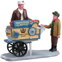 Lemax Kerstfiguur Pretzel king pretzel cart