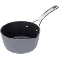 Laura Ashley - 16 CM antiaanbaklaag, duurzame PFOA-vrije gesmede aluminium steelpan en melkpan met schenktuit - Donker Leisteen - By Pendeford