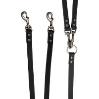 Animal Boulevard Ab30039 - Hals- En Leibanden - Hond - Ab Country Leather 2-honden Lijn Zwart-12mmx70cm - Maat: 12mmx70cm