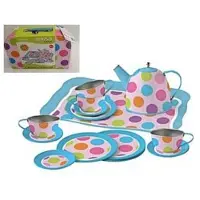 Simply For Kids Tinnen Theeservies Confetti met Koffertje