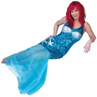 Vegaoo Glitter zeemeermin kostuum voor vrouwen - Verkleedkleding - Small