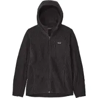 Patagonia - K's R1 Air Full-Zip Hoody Black voor Unisex van Gerecycled Polyester - Kindermaat S - Zwart