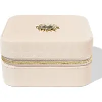 HEMA Sassy me sieradendoos 10x10x5.5cm kunstleer (gebroken wit)