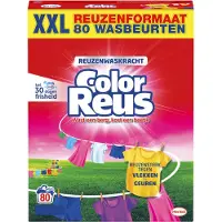 Witte Reus Wasmiddel Poeder Gekleurde Was 80 Wasbeurten 4 kg