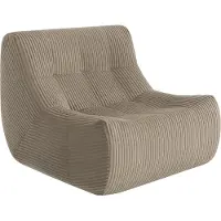 Popsofa Fauteuil Rave Ribstof Taupe