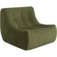 Popsofa Fauteuil Rave Ribstof Groen