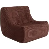 Popsofa Fauteuil Rave Ribstof Koper