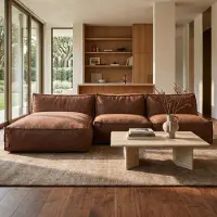 Popsofa Modulaire Indoor Hoekbank Kiki Bouclé Koper