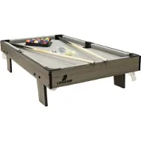 Cougar Pooltafel Mini 3 ft – Compacte Pooltafel in Eiken/Grijs – Opzettafel - Inclusief Ballen, Keuen, Triangel, Krijt & Borstel