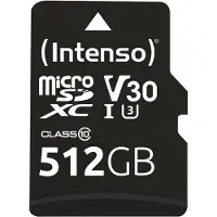 Intenso Professional miniSDXC-kaart Retail 512 GB Class 10, UHS-I U3, v30 Video Speed Class Watervast, Temperatuurbestendig