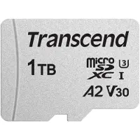 Transcend TS1TUSD300S-A microSD-kaart Retail 1 TB UHS-I, Class 10, v30 Video Speed Class, A1 Application Performance Class, A2 Application Performance Class