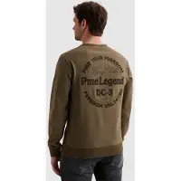 PME Legend Sweatshirt 'Sweatshirt in peached fleece with artwork' groen