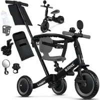 Kidiz Loopfiets 6in1 voor Jongens en Meisjes van 1 tot 5 jaar - Driewieler voor Kinderen tot 25 kg Kinderfiets -