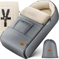 Kidiz Voetenzak voor Autostoeltje en Buggy met Ritssluiting - Baby Slaapzak Deken voor Maxi-Cosi & Wandelwagen / Kinderwagen - Jeans-Grijs