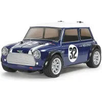 Tamiya 1:10 RC auto Elektro Straatmodel RC Mini Cooper Racing MB-01 Blauw Voorwielaandrijving Bouwpakket 2,4 GHz