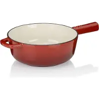 kela Kaasfonderpan, 1,8 liter, gietijzer, rood, 20 cm, vrij van PFAS/PTFE - | Calido