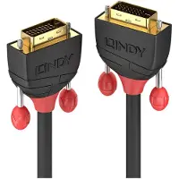 Lindy 36251 DVI-kabel DVI Aansluitkabel DVI-D 24+1-polige stekker, DVI-D 24+1-polige stekker 1.00 m Zwart