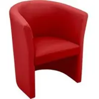 Nowy Styl cocktailstoel CLUB, kunstleer, volledig gestoffeerd, zithoogte 450 mm, rood