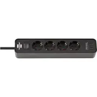 Brennenstuhl 1153240106 E-color PDU 4 Contacten | met Schakelaar | 2x USB-C | 1.5 meter