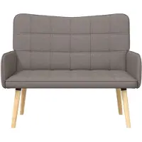 vidaXL 2-Zits Sofa Taupe 115 x 61 x 87 cm Stof
