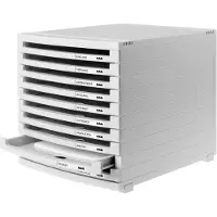 HAN module de classement contur, 10 tiroirs ouverts, gris noir