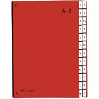 Pagna sorteermap Color A-Z, ook voor oversized maten, polypropeen, rood