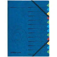 Herlitz dossiermap - DIN A4 - karton - 12 vakken - blauw