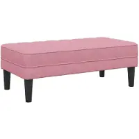 vidaXL Bank met kussen Roze 113 x 57 x 39 cm Fluweel