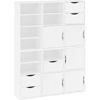 vidaXL Bijzetkasten 6 st ODDA 40x24x79 cm massief grenenhout wit wit