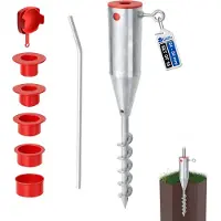GeZu Impex Grondanker Parasolhouder Ø 25 to Ø 62 mm set van 16 Thermisch Verzinkt grondanker parasolstandaard