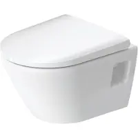 Duravit Toilet D-Neo Wand Compact Rimless Diepspoel 48 cm Hoogglans Wit