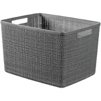 Curver Jute opbergmand L donkergrijs 20 liter