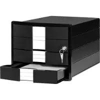 HAN IMPULS Ladeblok PS (polystyreen) Zwart 3 Lades 28 x 36,7 x 23,5 cm