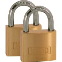 Kasp K12040D2 Hangslot 40 mm Goud-geel Sleutelslot