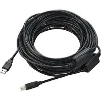 Renkforce RF-5720372 USB-kabel USB 2.0 USB-A stekker, USB-B stekker 20.00 m Zwart Afscherming gevlochten