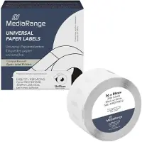 MediaRange Multi-purpose paper labels, for label printers using Dymo 99012/S0722400, permanent adhesive, 36x89mm, 260 pcs, black - 3 stuks