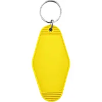 Combicraft Blanco Hunter hotel sleutelhanger 45x88mm geel - 10 stuks