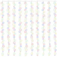 vidaXL Lichtsnoergordijn met 300 LED's en 8 functies 3x3 m meerkleurig