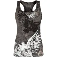 Black premium by emp Top - Top mit Waschung und Print - S tot XXL - voor Vrouwen - grijs | Maat M