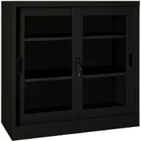 vidaXL Roldeurkast 90x40x90 cm staal zwart