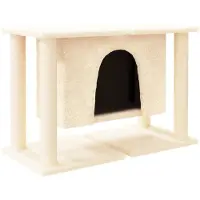 vidaXL Kattenmeubel met sisal krabpalen 50 cm crèmekleurig