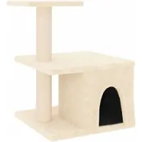 vidaXL Kattenmeubel met sisal krabpalen 48 cm crèmekleurig