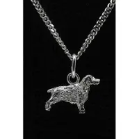 MOOYE ® - Collectie Zilveren Welsh springer spaniel ketting hanger - klein