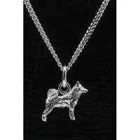 MOOYE ® - Collectie Zilveren Alaska malamute ketting hanger - klein