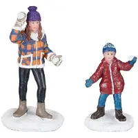 Luville Molendam Sneeuwvallengevecht vrouw en kind | 3,5 x 3 x 7 cm