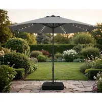 Novi at Home Zweefparasol 300 cm met LED - Grijs - Novihome