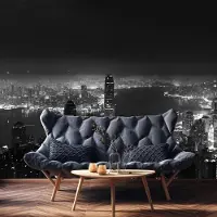 Consalnet Fotobehang - Stad - Nacht - Lichten - Vliesbehang - (368 x 254 cm)