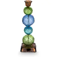 Pip studio Kandelaar Glass Bead Blue-Green 30 cm